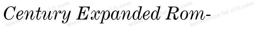 Century Expanded Rom字体转换